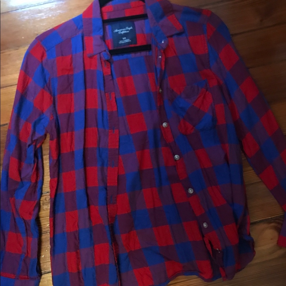 Red and blue flannel